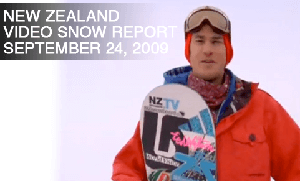 New Zealand Video Snow Report - September 24, 2009