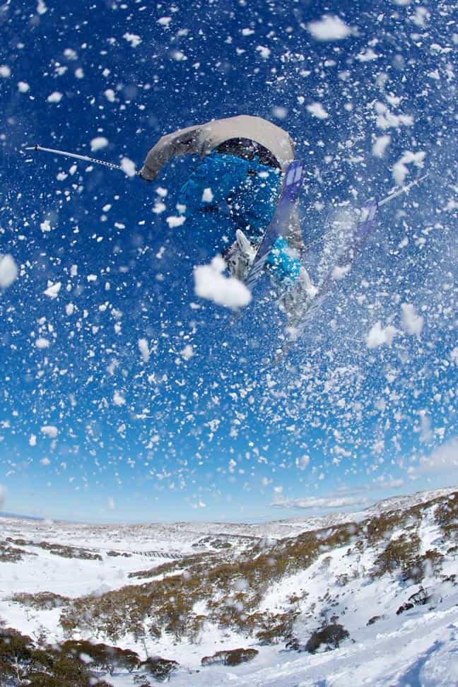 There's plenty to jump off when the snow's this good.