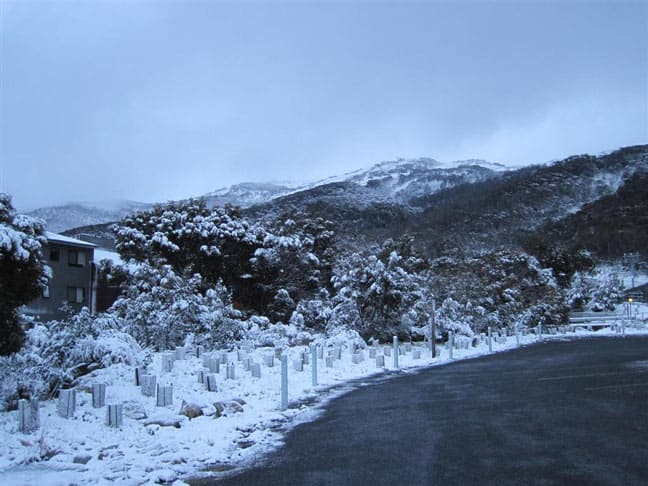 The Main Range received a good dusting. Image:: Thredbo