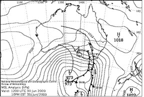 weather map 30 june 2009