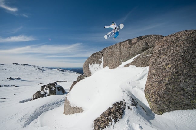 Ed Richards getting inventive in the backcountry Image::Mandy Lamont