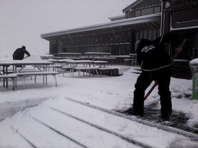 shoveling snow 6 july