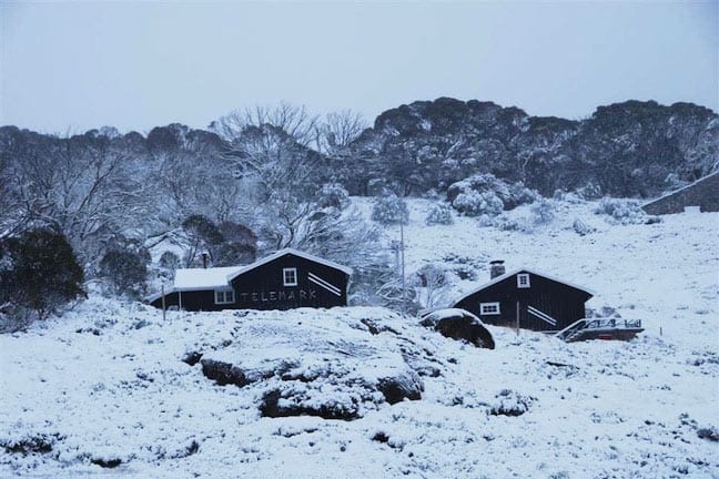 Lodges at Perisher starting to look wintery. Image:: Perisher