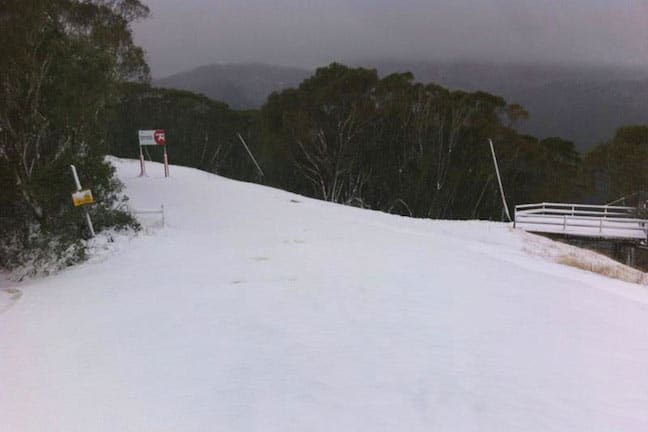 Thredbo's Rosi Racecourse looking ready for the season... almost. Image:: Thredbo