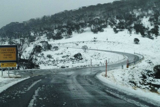 Snow down to Dead Horse Gap at Thredbo. Image:: Thredbo