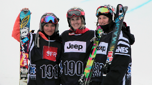 WINTER X EUROPE Burke wins Women's SuperPipe