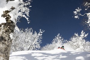 Drew Jolowicz on an awesome Nozawa bluebird day. Photo: Dylan Robinson