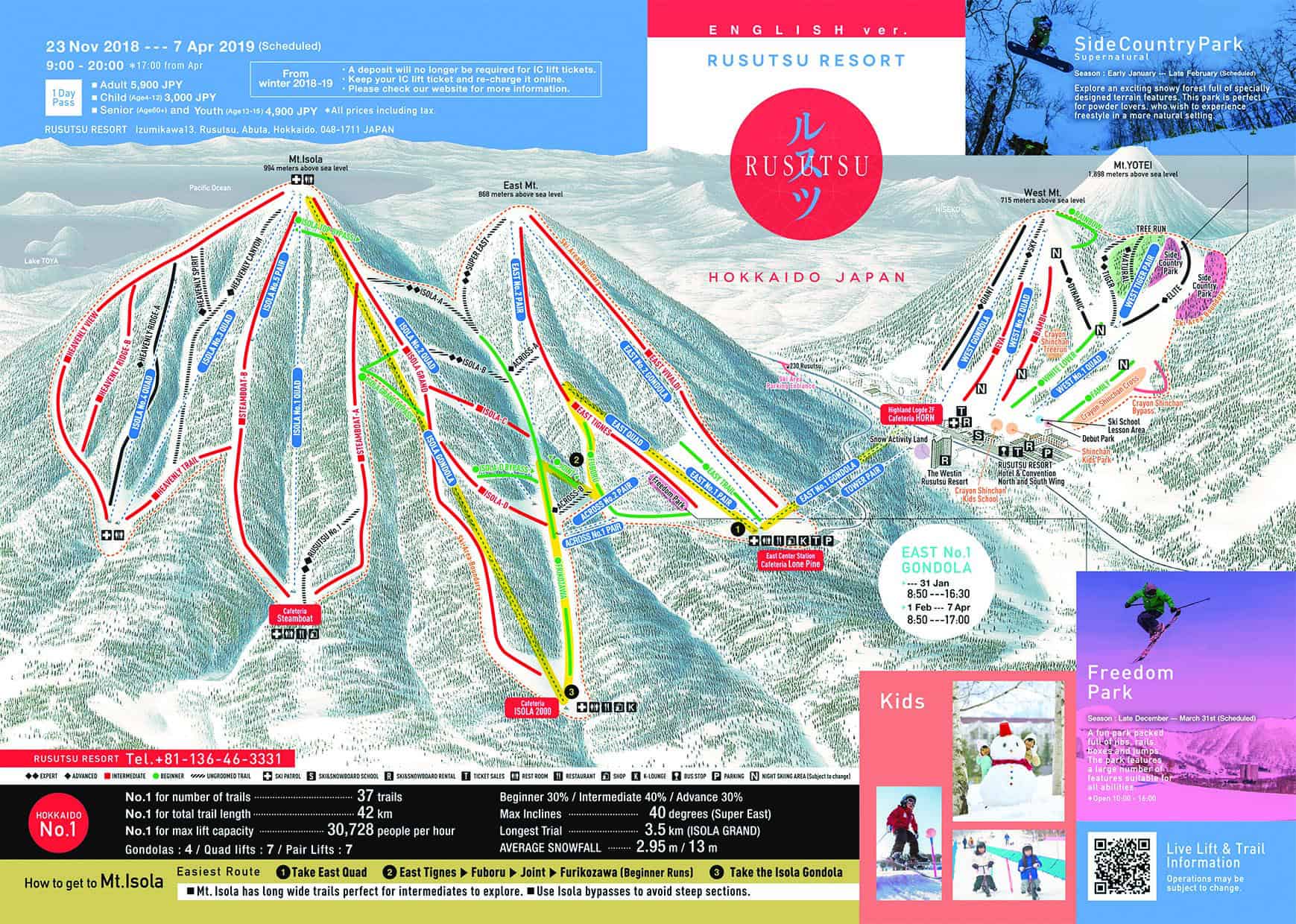 Trail Map - Rusutsu Resort Hokkaido Japan