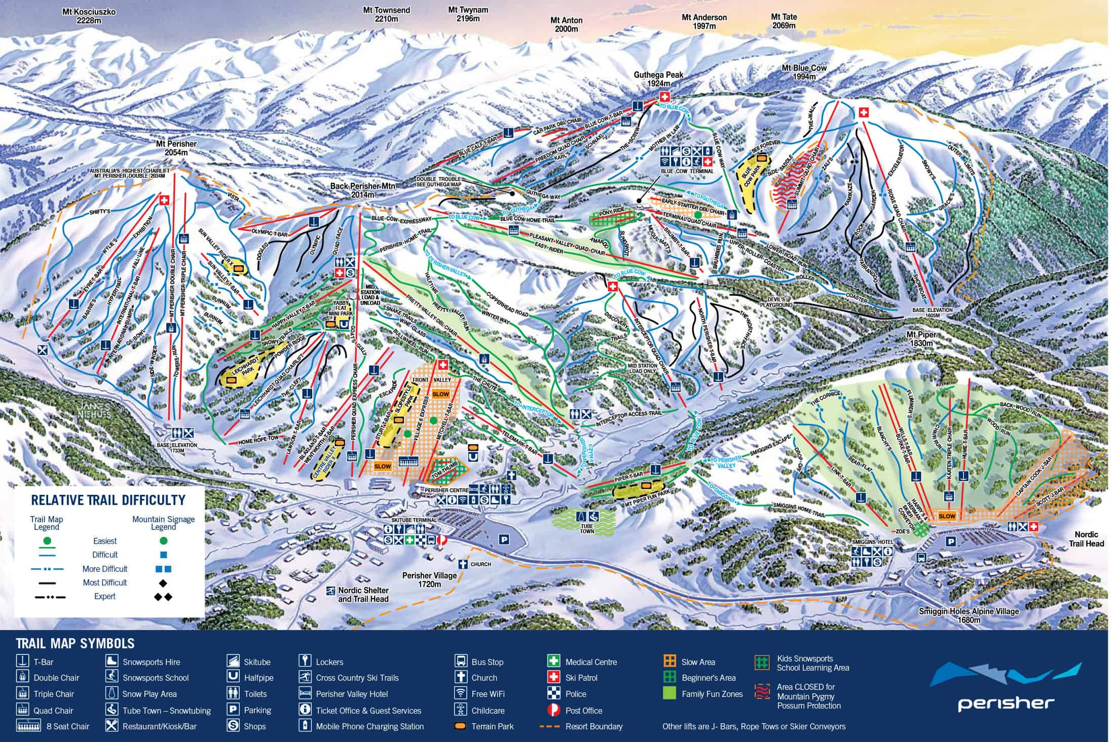 Perisher Trail Map | Perisher Map | Mountainwatch