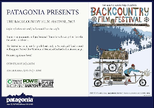 P.O.W. and Patagonia present the 2013 Backcountry Film Festival