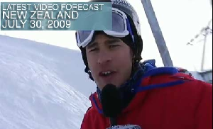 New Zealand Video Snow Report - July 30, 2009
