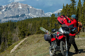 Riding Motorbikes Through The Rockies, A Ski Road Trip With a Difference - Video