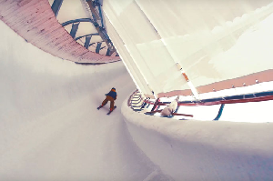 Watch Kevin Rolland and Julien Regnier Ski Down a Bobsled Track - Video