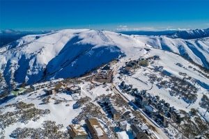 Unlike most Australian resorts, Hotham Village is on top of the mountain. Photo: Hocking/Lave/Hotham Alpine Resort