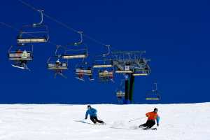 There is some good spring skiing to be had in Hotham this weekend. Photo: Chris Hocking