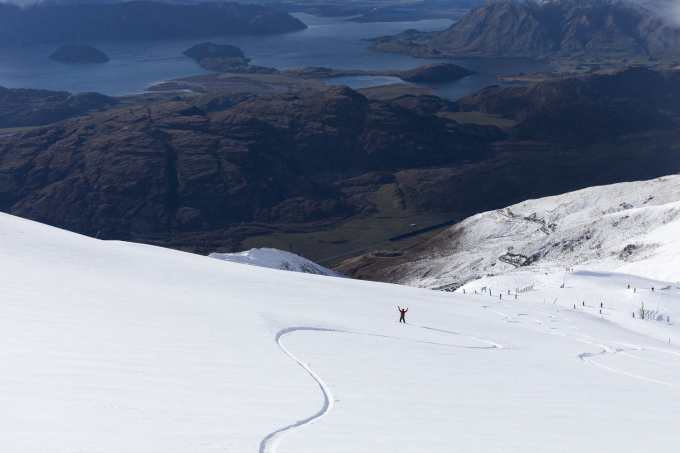 Plenty to be happy about on a day like this at Treble Cone