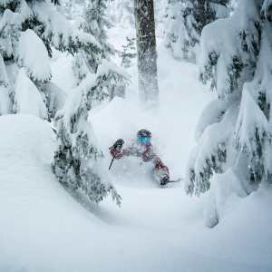 Mark Abma getting among Whistler's powder fest on January 4. Photo: Eric Berger Photo
