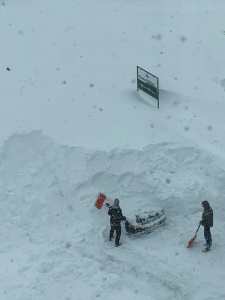 While there's been some good skiing in the resorts, this much snow brings its own challenges to the day to day living. Overturn, Jan 6.