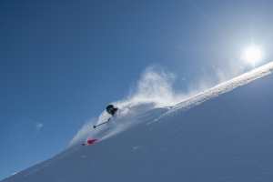 February has turned on sone awesome days in most US resorts and more storms are due in the first half of March. Arkie Elliss enjoying a classic powder day ion Squaw Valley last week. Photo: Tony Harrington