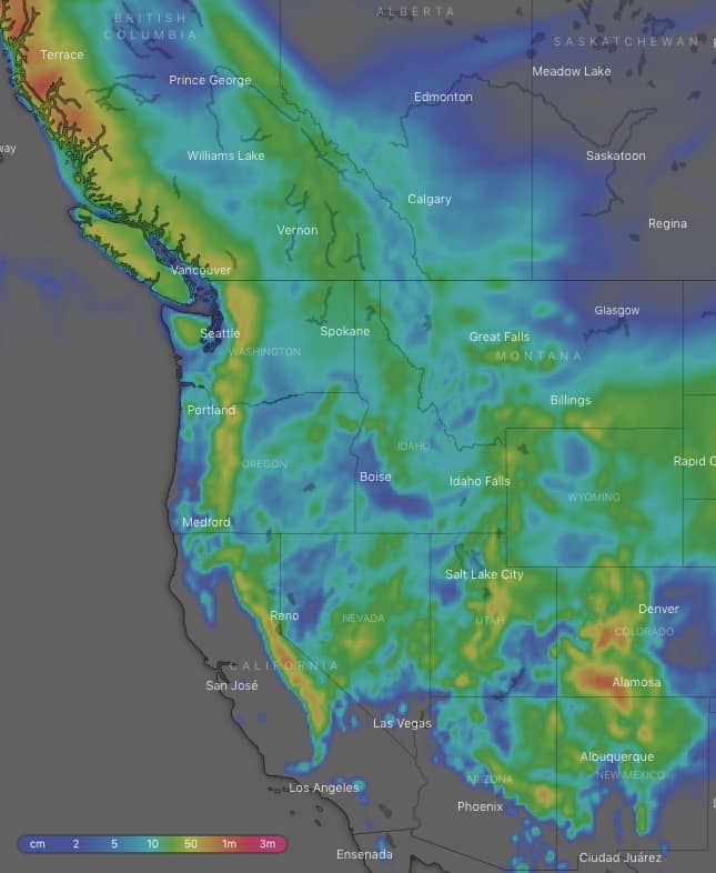 Snow Depth Chart