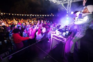 First Base getting the crowd pumped at Thredbo's Alpine bar