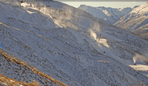 Treble Cone looking very low tide this afternoon.
