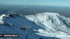 A fine day in Mt Hutt today, with the Canterbury plains and the Pacific Ocean in the background. Next weekend could be a different story with snow on the way.