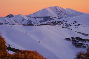 Mount Hotham looking good in this week's fine weather, but things are set to change next week. morning