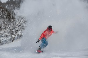 Richie Carroll, Thredbo, Saturday August 9.This is the stock we all felt win all resorts when the storm dropped 40- 90cms in two  days. Photo: Thredbo 