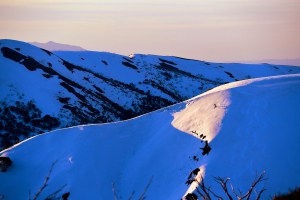 It ain't over 'til it's over. Drew Jolowizc, Hotham October 2, 2018. Photo: Chris Hocking