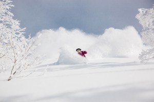 Piotrek Drzastwa on an awesome day in the Niseko back bowls last January. Photo: Matt Wiseman/Niseko Photography