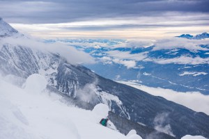 Coen Bennie-Faull, slicing by snow ghosts in the Revelstoke side country on Wednesday. Photo: Tony Harrington