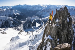 Nikolai Schirmer and Friends Ski Ridiculously Steep Lines and 9000 feet of Vertical In Chamonix-Mont Blanc