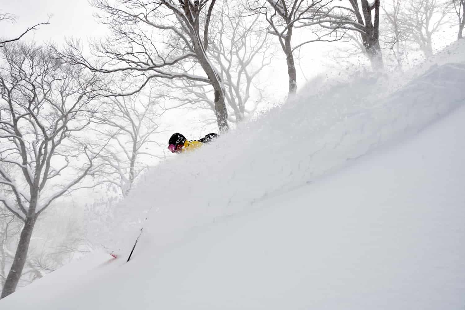 Steve Lee, finding some deep powder in the Hakuba backcountry. 