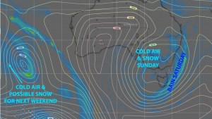 ECMWF model snapshot for midday Sunday. Source: windy.com (vandalised by the Grasshopper)