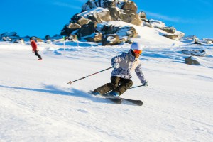 Blue skies and groomers until Monday when a wintry August kicks in. Photo: Thredbo