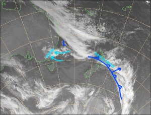 The view from above on this Marvellous Monday. Source: NZ Metservice (vandalised by the Grasshopper)