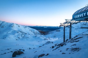 The Remarkables has been only open on weekends and while it's a little low tide, the snowmakers have topped up the groomers and the terrain parks are in great shape. Photo: NZSki