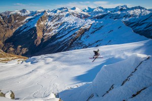 Bluebird conditions for the Winter NZ Games Obsidian Freeride on the weekend, but the run of fine weather will end tomorrow. Photo: