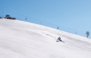 Cold nights and sunny days and classic spring conditiuons, handpicked turning soft. Photo: Perisher
