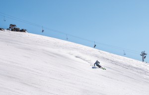 Cold nights and sunny days and classic spring conditiuons, handpicked turning soft. Photo: Perisher