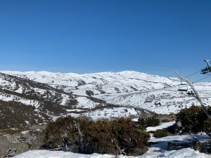 The view from the top Guthega towards the Man Range on another day. Photo: Elliss