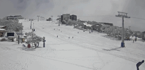 A still from Buller's Burke St snow cam, 1.15pm, September 26. 
