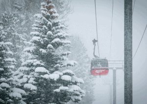 Dumping in Jackson Hole yesterday, 40cms falling wiht opening day just two weeks away.. Photo: JHMR