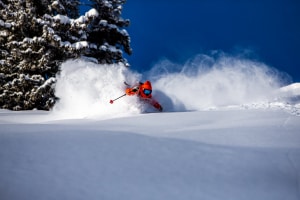 Dash Longe getting deep in some classic dry Utah powder last weekend in Alta. Photo: Rocko Menzyk