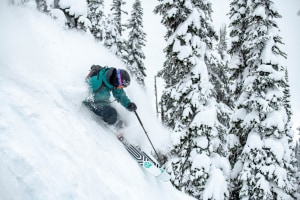 Coen Bennie-Faull hooking through some Revelstoke powder last winter. The outlook is pointing to plenty of powder days this season. Photo: Tony Harrington