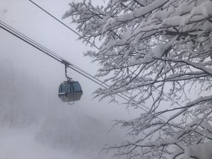 The gondola on another showy day in Furano. Photo: Lucy Morrell
