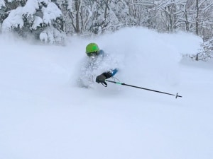 James Ross, a cloud a pow at Kamui ski links. Photo: Nadine Robb