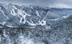 Thredbo looking good this morning. All resorts reported around 10cms in the past 24 hours, but a lot more snow is expected by tomorrow morning. Photo: Thredbo