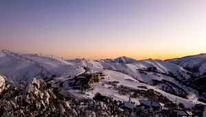Hotham's position at the top of the mountain, its terrain and the surrounding lansdcape make it a spectacular partof the word. Photo: Hotham Alpine Resort